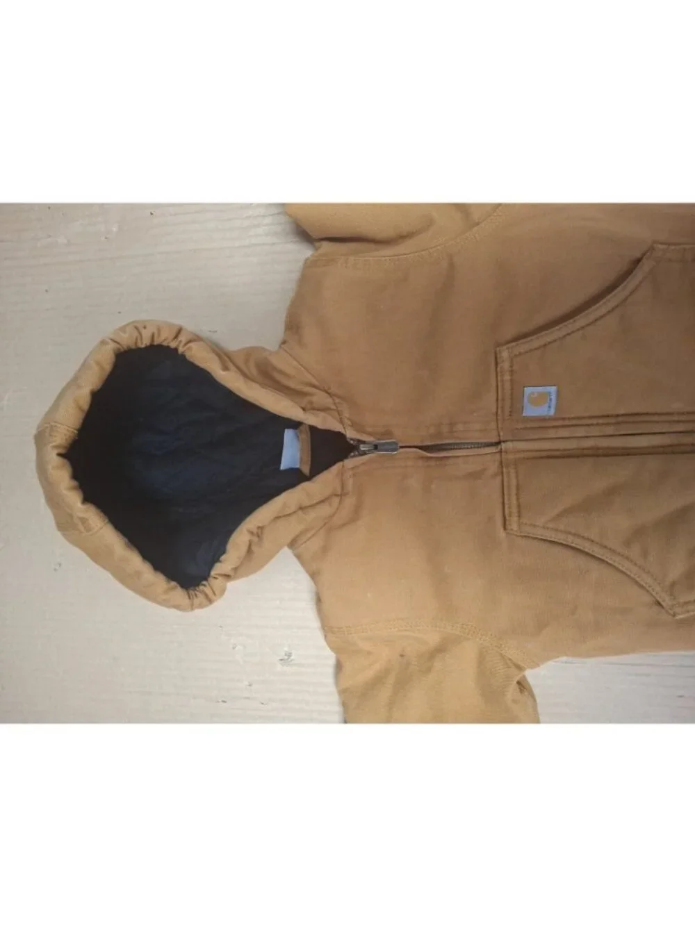 Carhartt Jacket Toddler 2T Brown Insulated Duck Canvas Hooded Rugged Coat